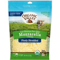 Organic Valley Finely Shredded Mozzarella Cheese, 6 Ounce