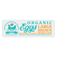 Big Island Poultry Mainland Cage Free Large Brown Organic Eggs, 12 Each