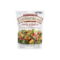 Chatham Village Homestyle Baked Croutons, Garlic & Butter, 5 Ounce