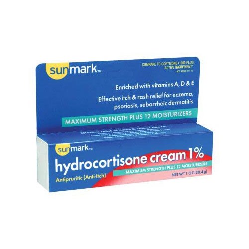 Sunmark Hydrocortisone Cream, 1% Moisturizer