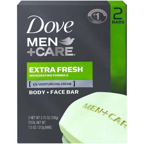 Dove Men Care 3-In-1 Bar Soap, Extra Fresh