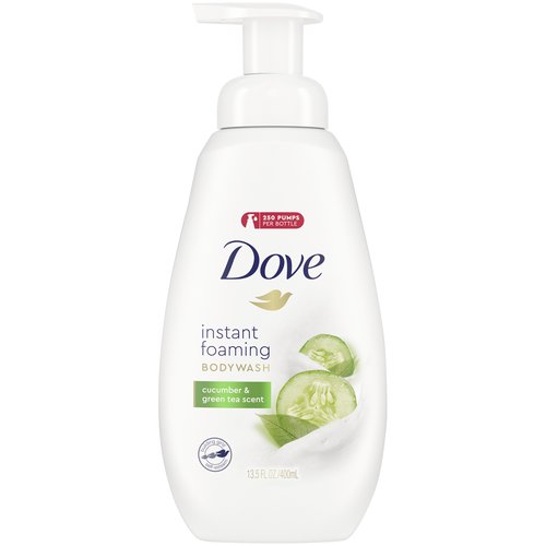 Dove Shower Foam Body Wash, Cucumber, Green Tea