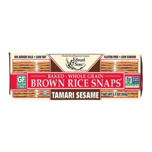 Edward & Sons Rice Snaps, Tamari Sesame