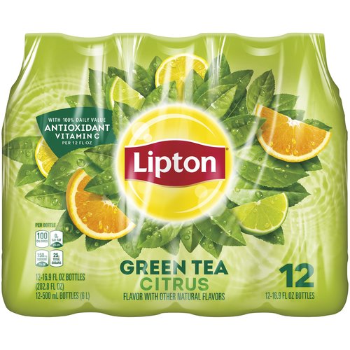 Lipton Green Tea Citrus, Bottles (Pack of 12)
