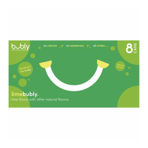 Bubly Lime Sparkling Water, Cans (8-pack)