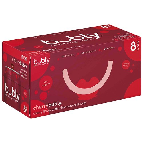 Bubly Cherry Sparkling Water, Cans (8-pack)