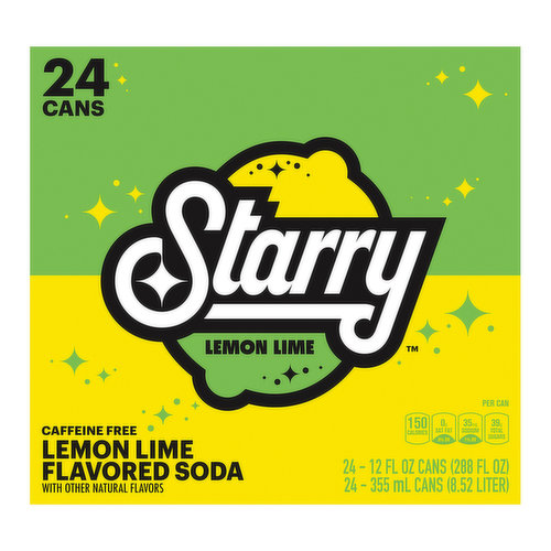 Starry Lemon Lime Flavored Soda (24-pack)