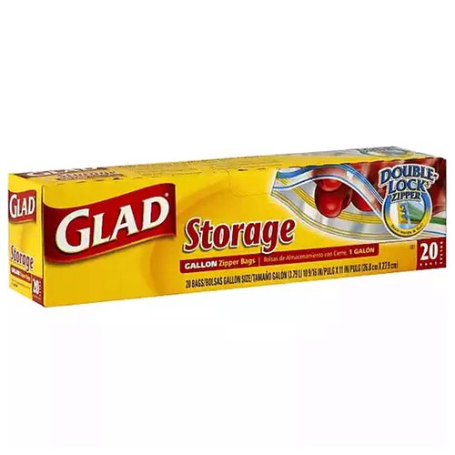 Glad Food Storage Zipper, Gallon