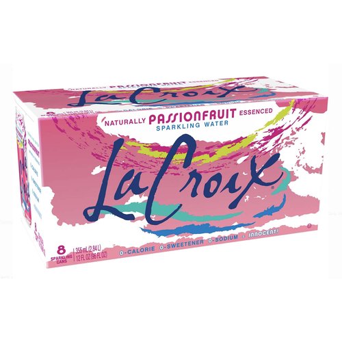 LaCroix Passion Fruit Sparkling Water, Cans (Pack of 8)