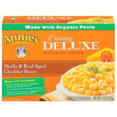 Annies Macaroni & Cheese Sauce, Creamy Deluxe Aged Cheddar