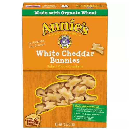 Annie'Sâ® White Cheddar Bunnies Snack Crackers 7.5 Oz