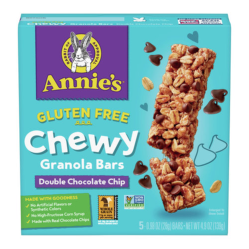 Annie's Gluten Free Double Chocolate Chip Chewy Granola Bars (5-count)