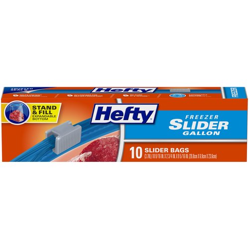 Hefty Freezer Bags, Slider Gallon Size