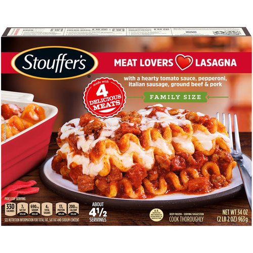 Stouffer's Classics Meat Lovers Lasagna, Family Size