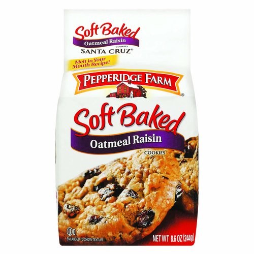 Pepperidge Farm Soft Baked Santa Cruz Cookies, Oatmeal Raisin