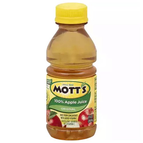 Mott's 100% Apple Juice, Original, Bottles (Pack of 6)