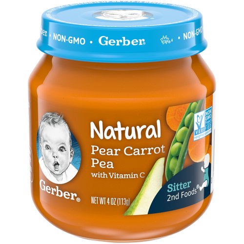 Gerber Naturals 1st Foods, Pear, Carrot & Pea