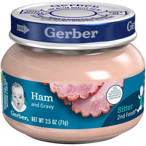 Gerber 2nd Baby Food, Ham & Ham Gravy