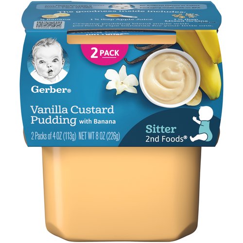 Gerber 2nd Baby Food, Vanilla Custard