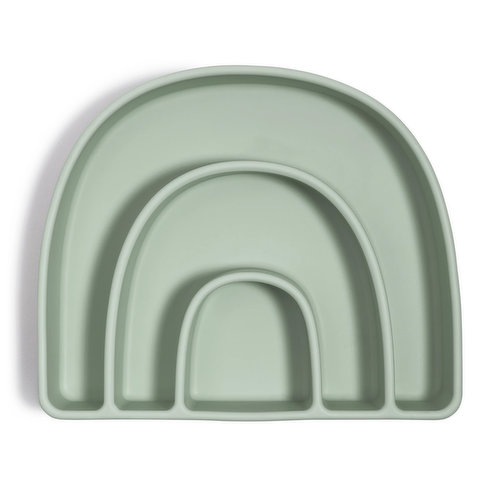 Insta-worthy meals, coming right up!<br><br>

Ava +Oliver Rainbow Plates bring the fun to mealtime and feature a divided design, perfect for separating fruits, veggies, snacks and more. The bottom of the plate features a suction base, allowing it to attach to any smooth surface and tough for little ones to pull off. <br><br>

Your baby’s safety is our top priority and that’s why Ava + Oliver products are made responsibly without BPA, PVC, phthalates, latex and lead. Our plates are microwave and dishwasher safe.<br><br>

<b>Product Measurements:</b>
<ul>
<li>Height: 5.75 inches</li>
<li>Width (at base): 6.75 inches</li>
<li>Depth: 1.25 inches</li></ul>