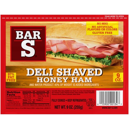 Bar-S Deli Shaved Honey Ham