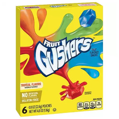 Betty Crocker Fruit Gushers Snacks, Fruit Flavored