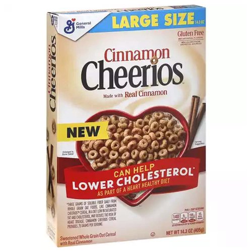 Cinnamon Cheerios Cereal, Large Size