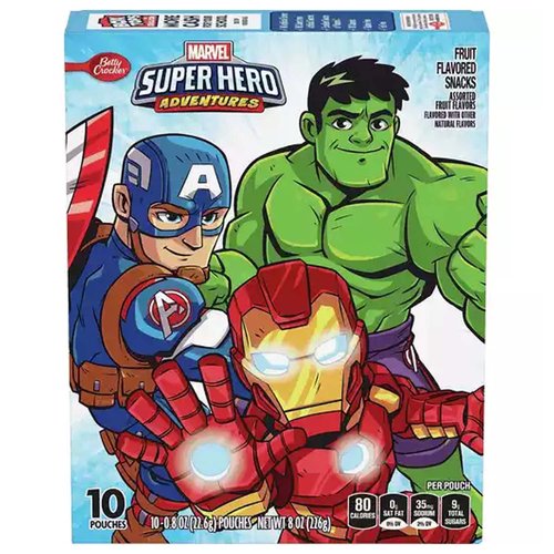 Betty Crocker Fruit Snacks, Avengers, Assorted