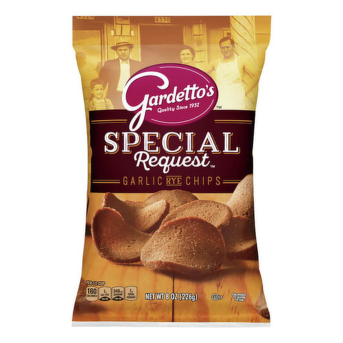 Gardetto's Roasted Garlic Rye Chips, 8.0 oz Bag