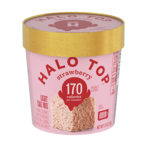 Halo Top Strawberry Light Cake Mix Cup