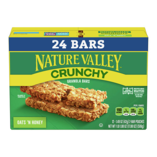 Nature Valley Crunchy Granola Bars, Oats and Honey