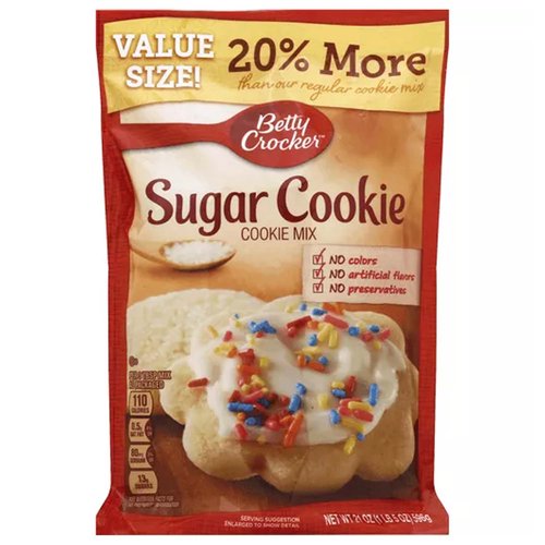 betty crocker sugar cookie mix instructions