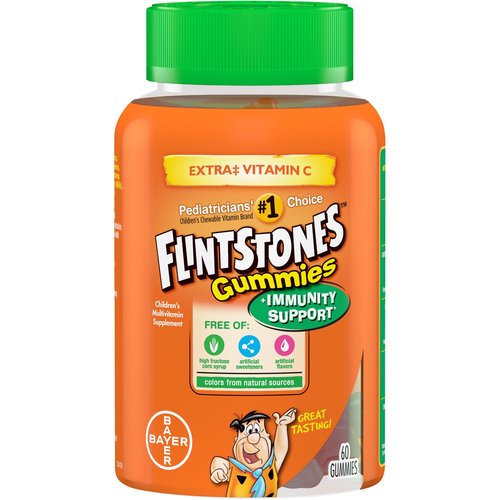 Flintstones Children'S Multivitamin/Multimineral Supplement, Gummies Plus Immunity Support With Extra C