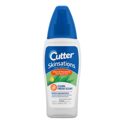 Cutter Skinsations Insect Repellent, Clean Fresh