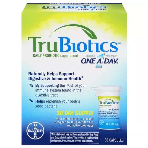 One A Day Trubiotics Supplement, Daily Probiotic Capsules