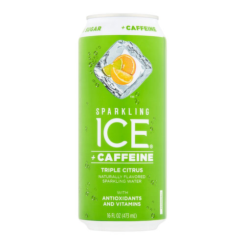 Sparkling Ice plus Caffeine Triple Citrus Naturally Flavored Sparkling Water