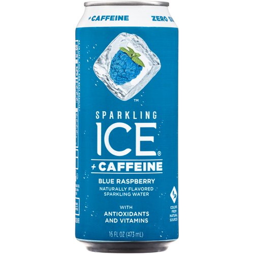 Sparkling Ice Water, Blue Raspberry, Caffeine 