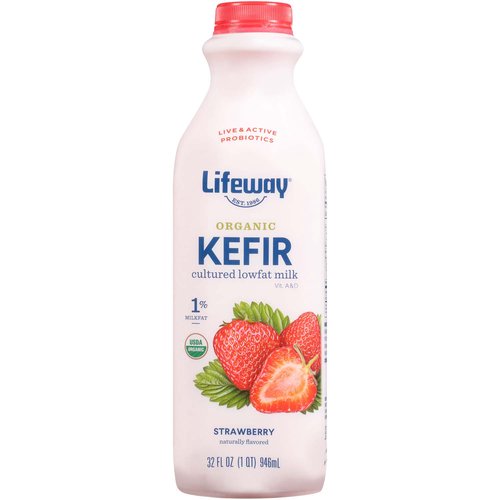 Lifeway Organic Low-fat Kefir Strawberry Cultured Milk