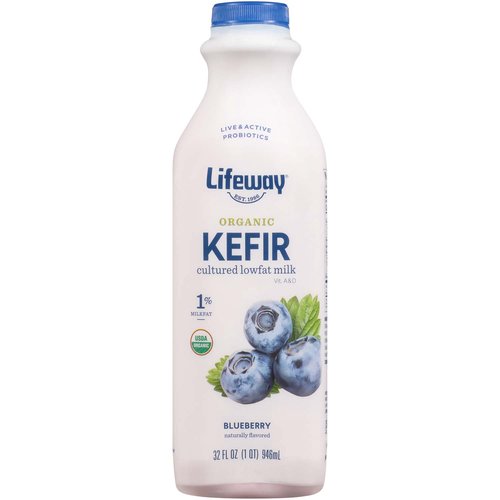Lifeway Organic Cultured Low-fat Kefir, Blueberry