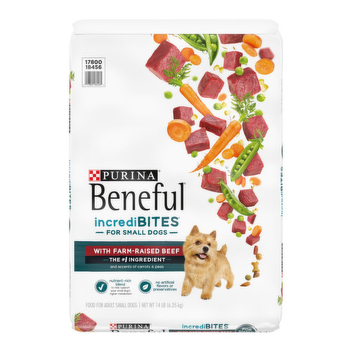 Beneful IncrediBites With Farm-Raised Beef, Small Breed Dry Dog Food