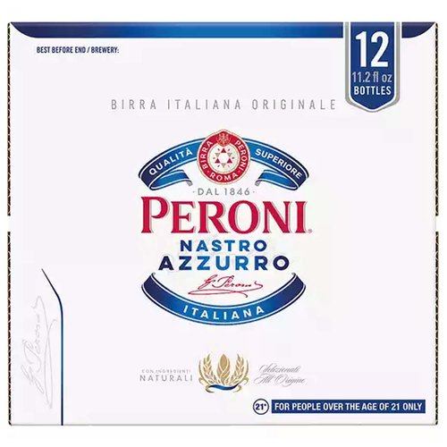 Peroni Beer, Bottles (Pack of 12)