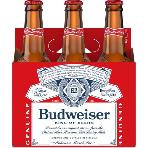 Budweiser 6-Pack Reusable Plastic Cups