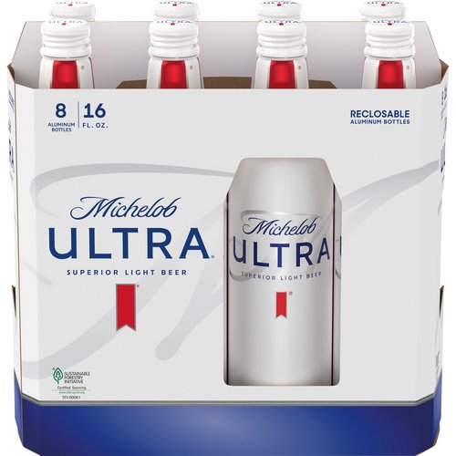 Ultra Light Beer, Aluminum Bottles (Pack