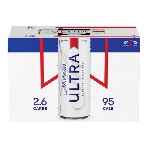 Michelob Ultra Light Beer, Cans (Pack of 24)