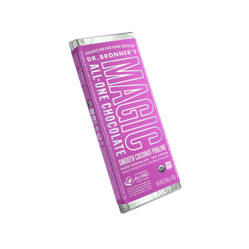 Dr. Bronner's Coconut Praline Chocolate Bar