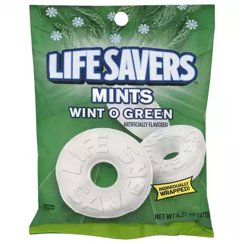 Lifesavers Wint-O-Green Mints, Peg Bag