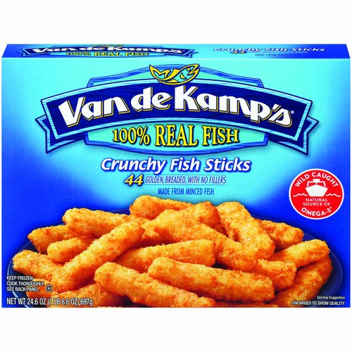 Van de Kamp's Wild Caught Crunchy Breaded Fish Sticks, 24.6 oz, 44 Count  (Frozen)