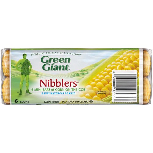 <ul>
<li>Pickled at the Peak of Perfection</li>
<li>6 Mini-Ears of Corn-on-the-Cob</li>
<li>Keep Frozen</li>
</ul>