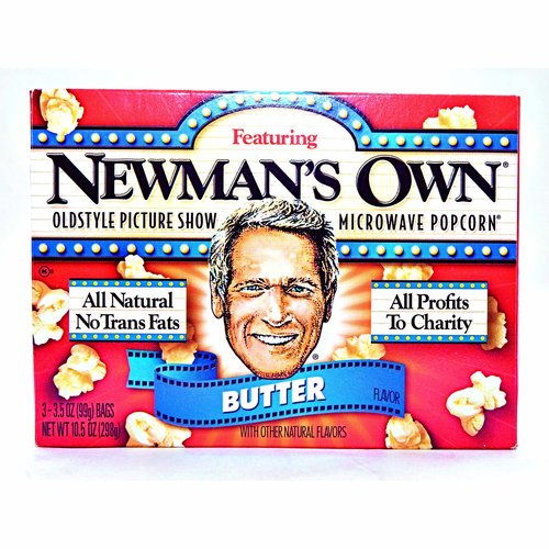 Newman's Own Light Butter Microwave Popcorn (Pack of 3)