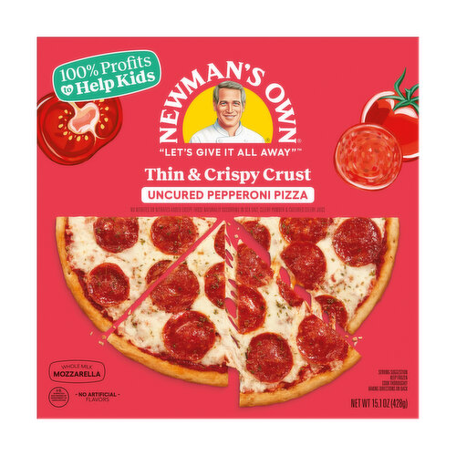 Newman's Own Uncured Pepperoni Thin & Crispy Crust Pizza